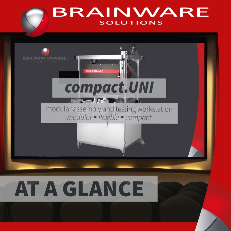 Volle Flexibilität - das alles geht mit dem modularen Montage- und Prüfarbeitsplatz compact.UNI von Brainware Solutions GmbH